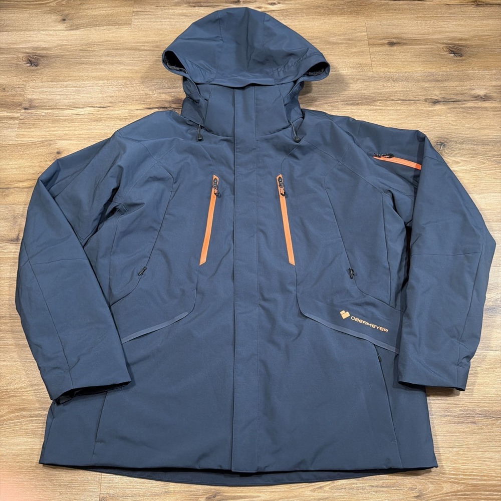 Obermeyer Men's 2XL Troika System 3 In 1 Jacket Nocturnal Navy Blue & Orange XXL
